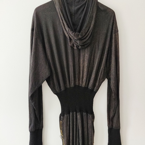 MOSCHINO Black & Gold Zipper Hoodie Jumpsuit - Picture 6 of 13